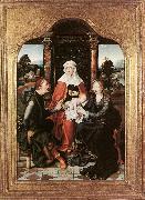 CLEVE, Joos van St Anne with the Virgin and Child and St Joachim gh oil on canvas
